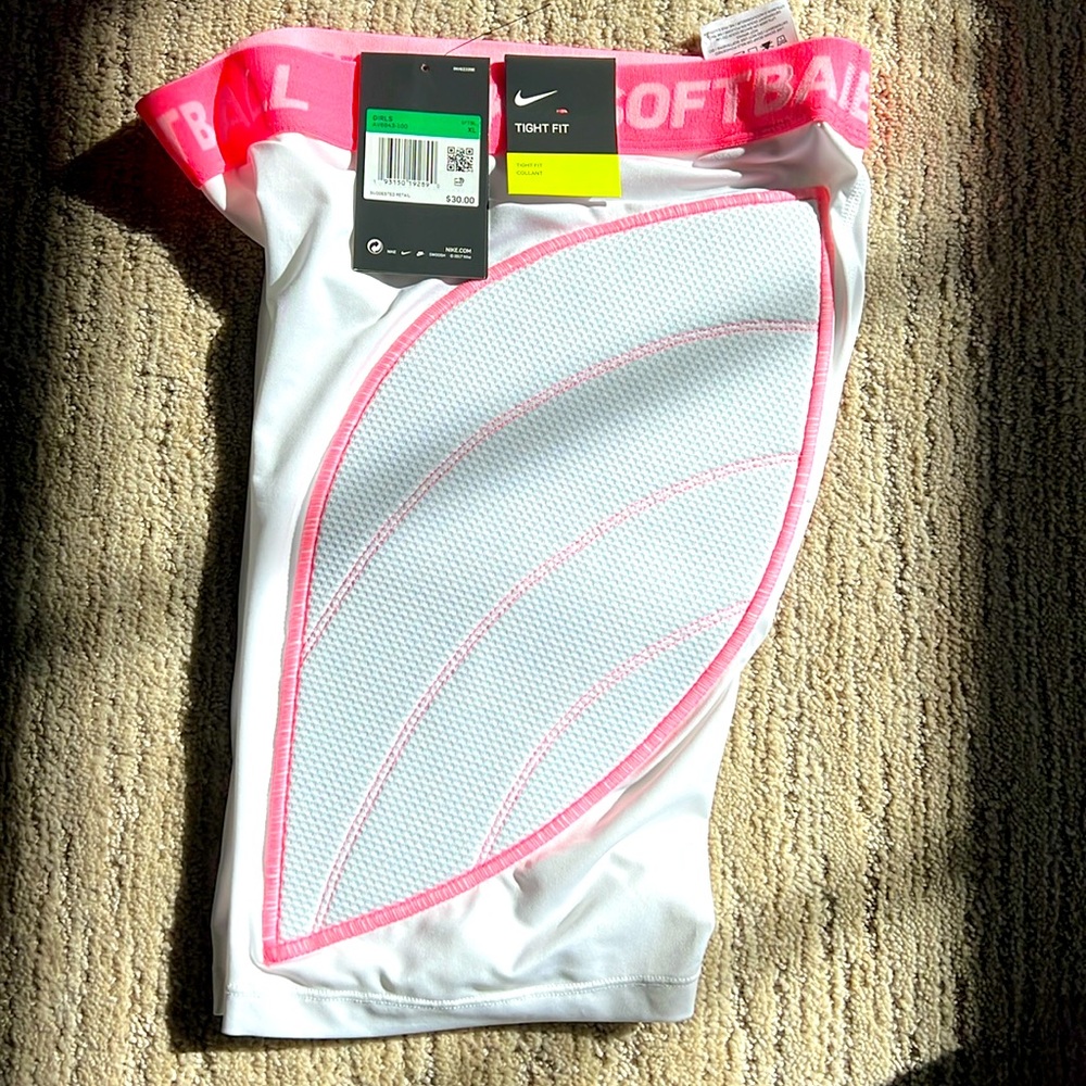 NWT Nike girls XL sliding shorts white and pink
